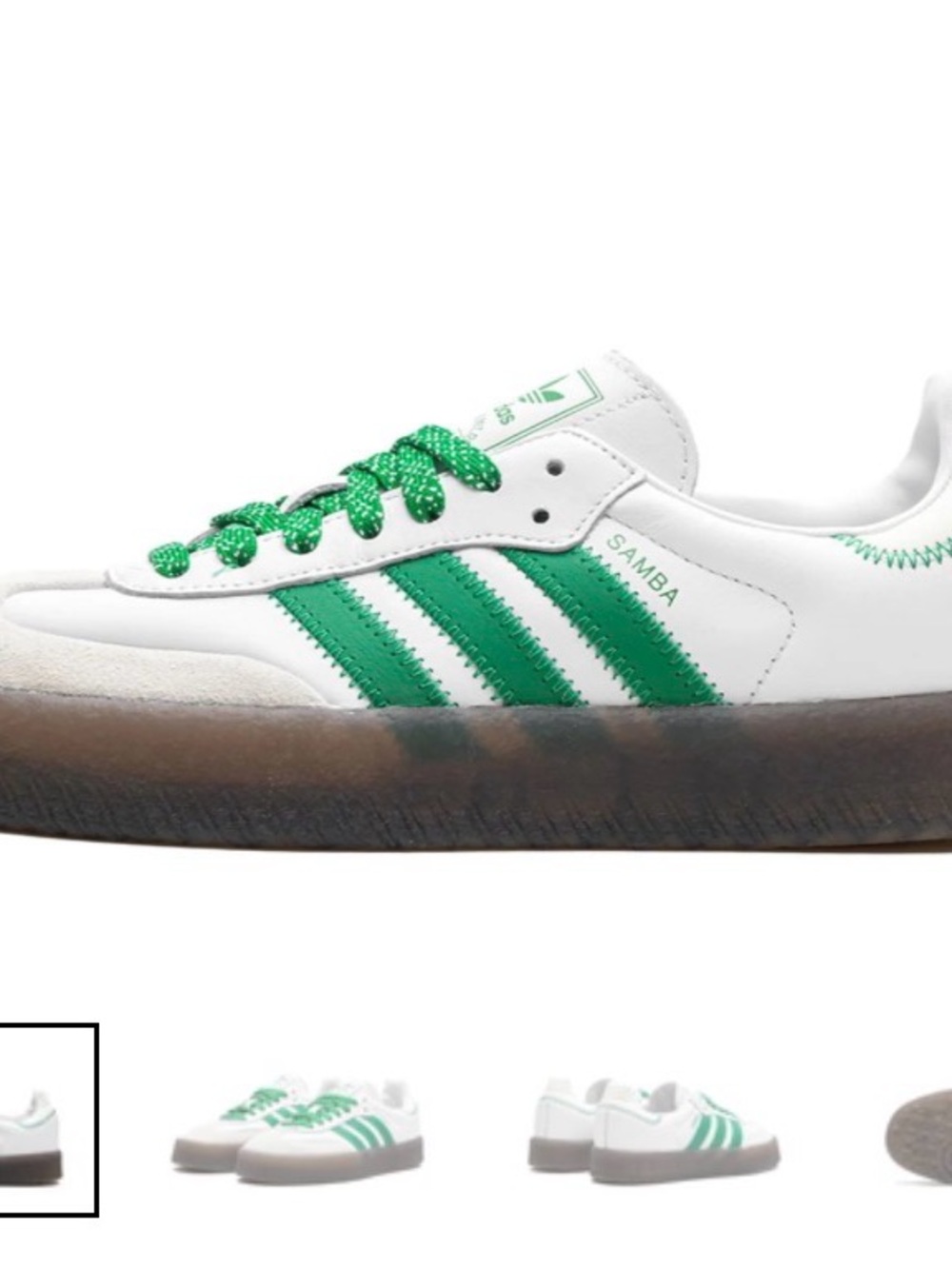 Adidas Sambae Cloud White Green (Women's)
